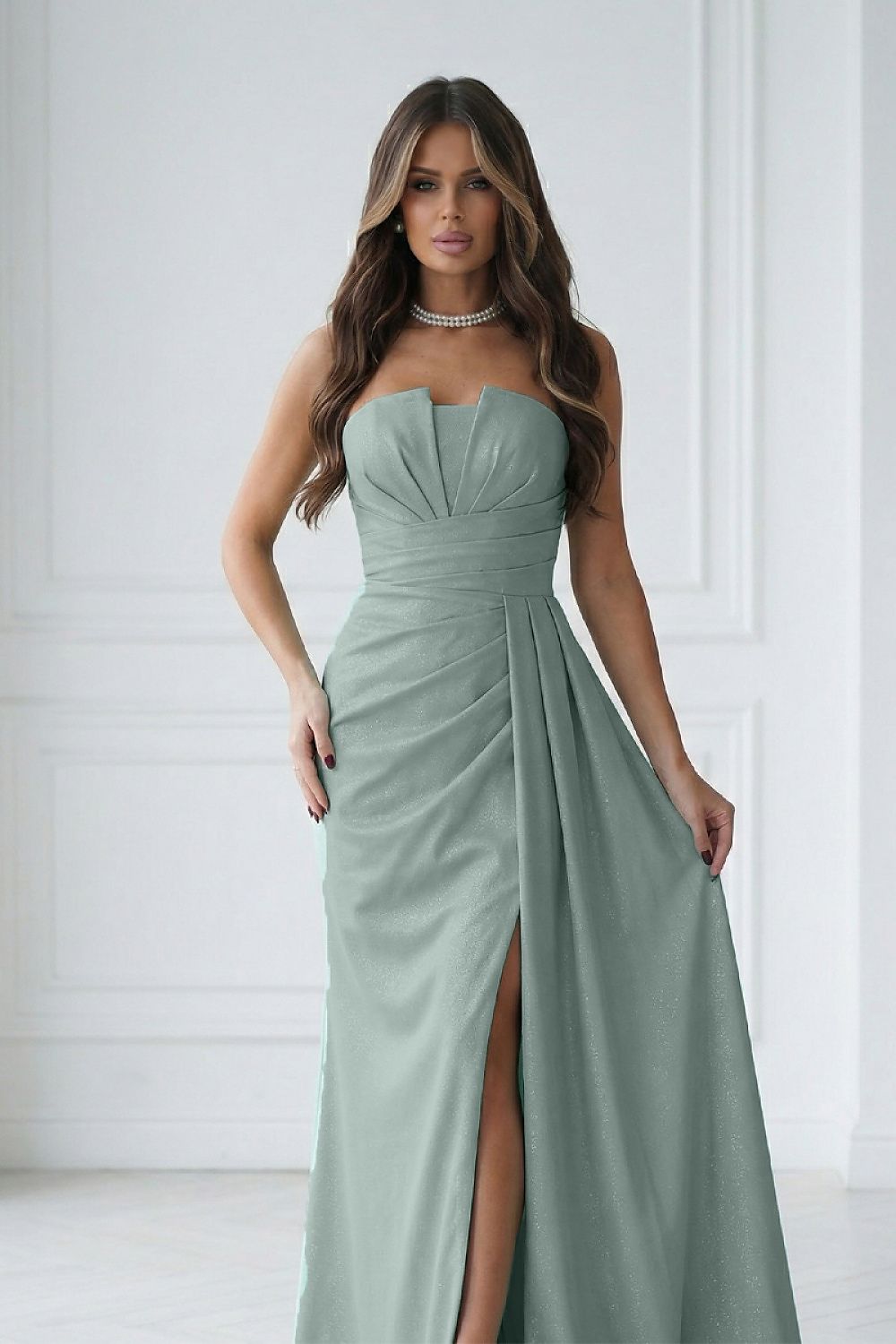  Long dress model 224634 Bicotone 